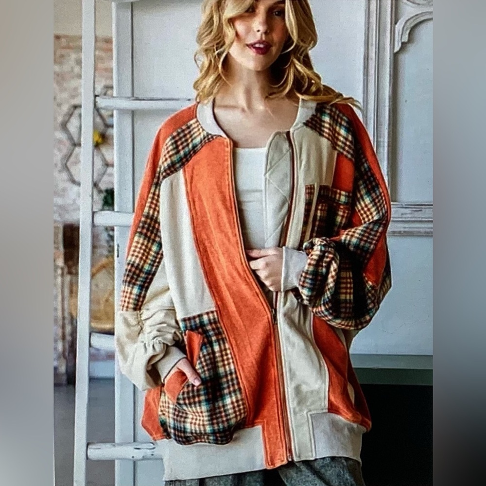 Oli & Hali Colorblock French Terry Bomber Jacket - Women